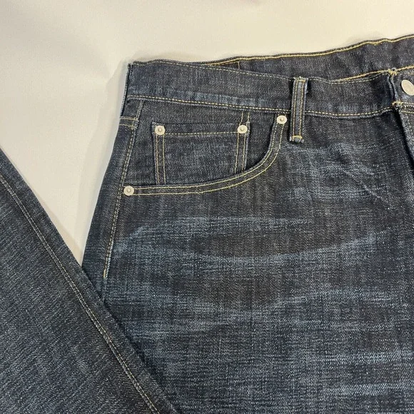 Levis 501 Denim Jeans 40x30 Straight Leg Button Fly Made 1 April 1996 EUC
